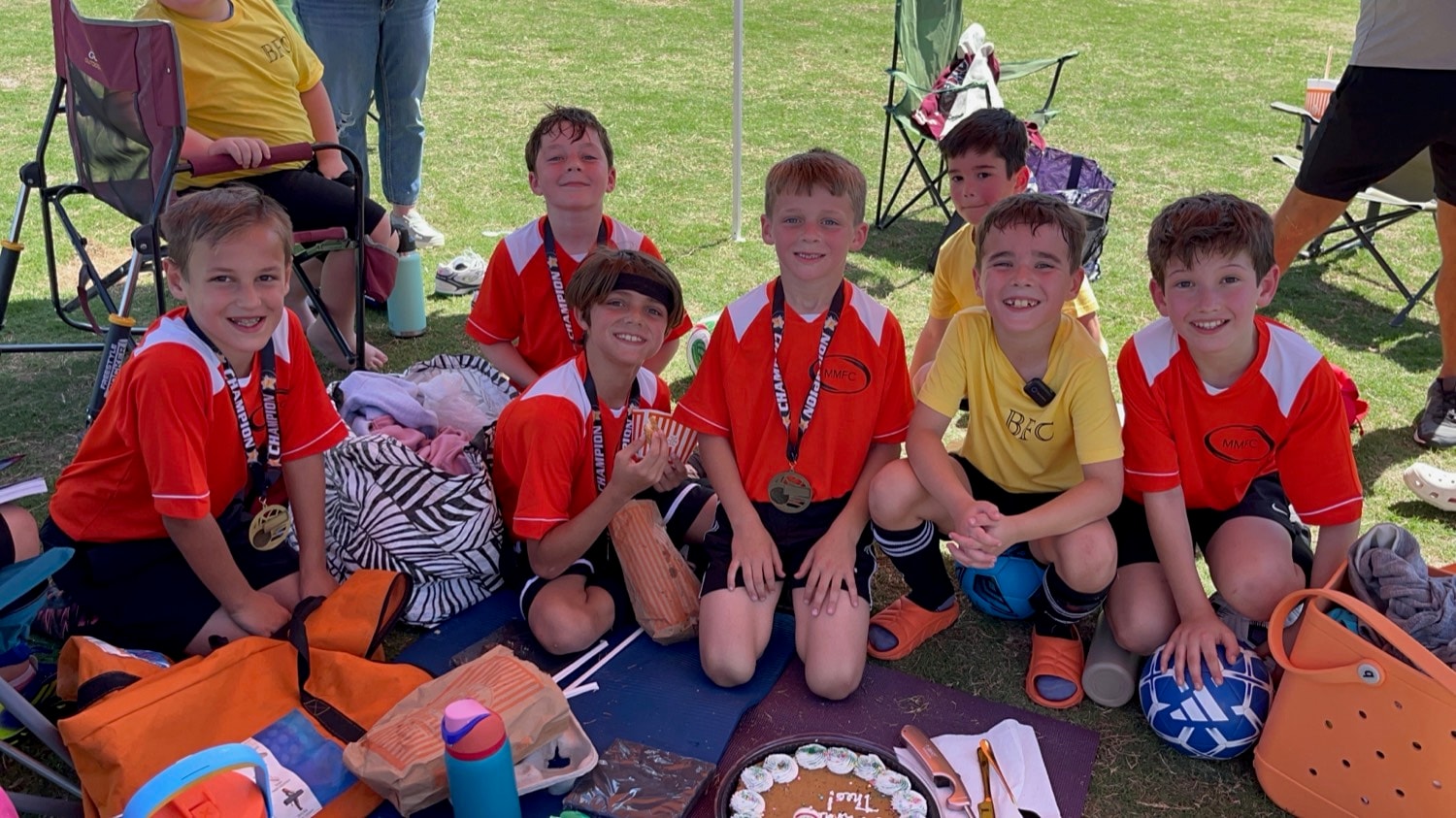Sports Academy of Leon Springs team celebrating with their medals